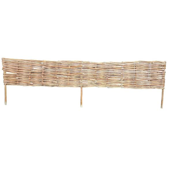 48 in. x 14 in. x 1 in. Carbonized Tan Woven Willow Edging