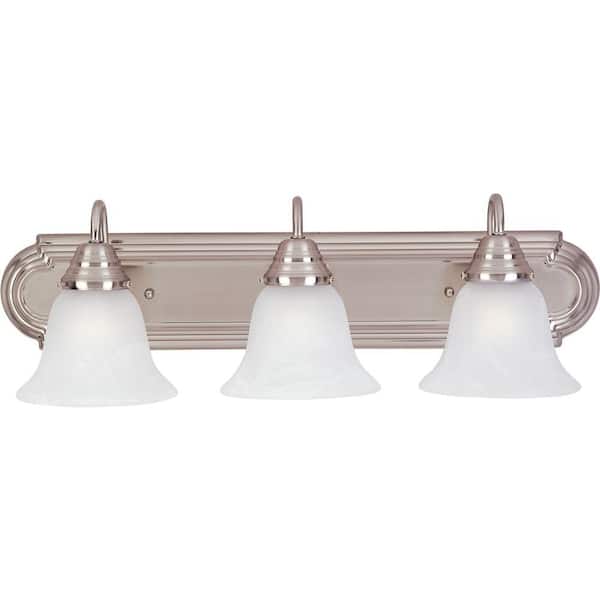 Maxim Lighting Essentials 3-Light Satin Nickel Bath Vanity Light