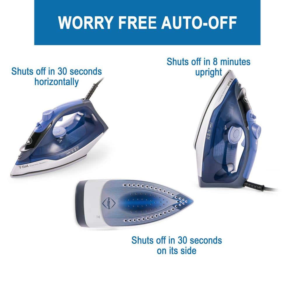 T-fal Blue Express Steam Iron with Durilium Soleplate