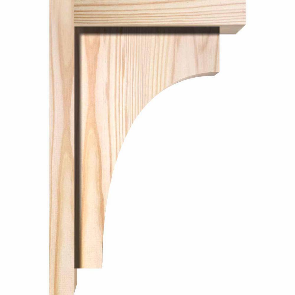 Douglas Fir Smooth Rustic Corbel with Backplate
