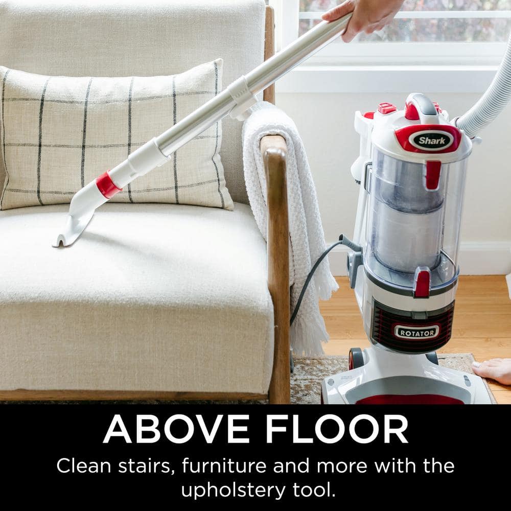 Shark Rotator Red and White Bagless Upright Vacuum with HEPA Filter