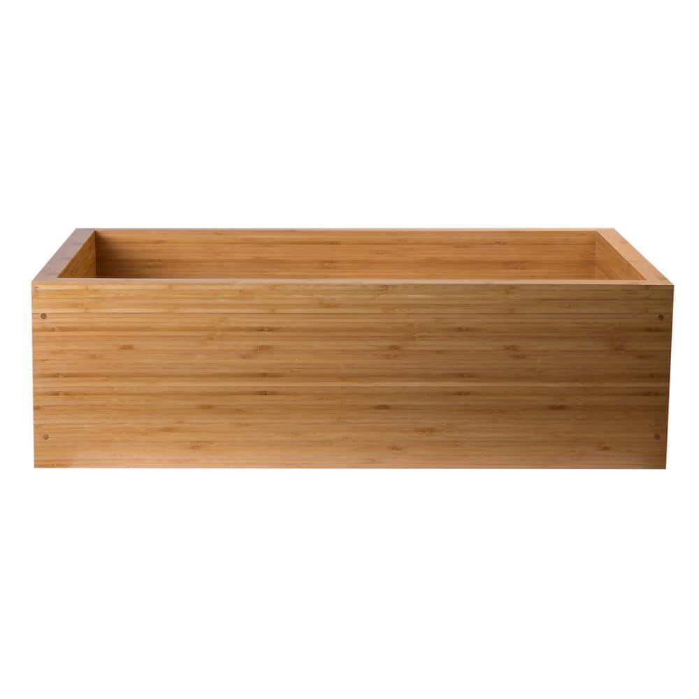 Eco-Friendly Bamboo Double Bowl Farmhouse Kitchen Sink