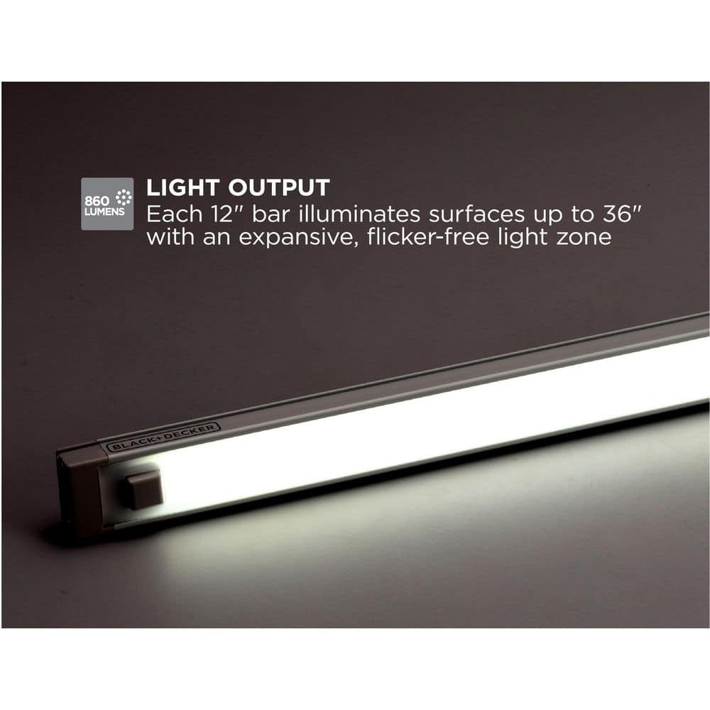 Natural Daylight LED 12'' Under Cabinet Light Kit with Motion Sensor