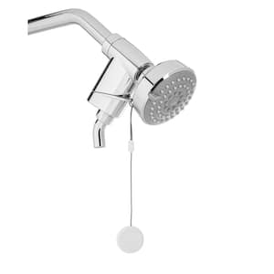 ShowerStart Express Fast Hot Water 3-Spray Patterns with 1.75 GPM 3.25 in Wall Mount Fixed Shower Head in Chrome