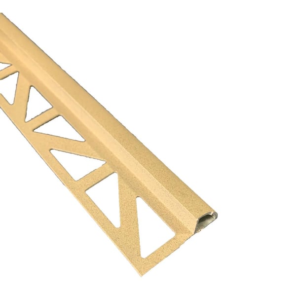 DURAL Durondell Profile 1/2 in. Bullnose Textured Beige Metal Tile Edge Trim