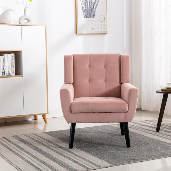 dusky pink accent chair