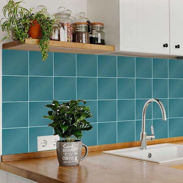 Blue PW11 6 in. x 6 in. Vinyl Peel and Stick Tile (24 Tiles, 6 sq. ft. /Pack)