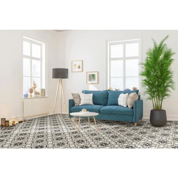 Tahari 8 in. x 8 in. Matte Porcelain Encaustic Floor and Wall Tile (5.16 sq. ft./case)