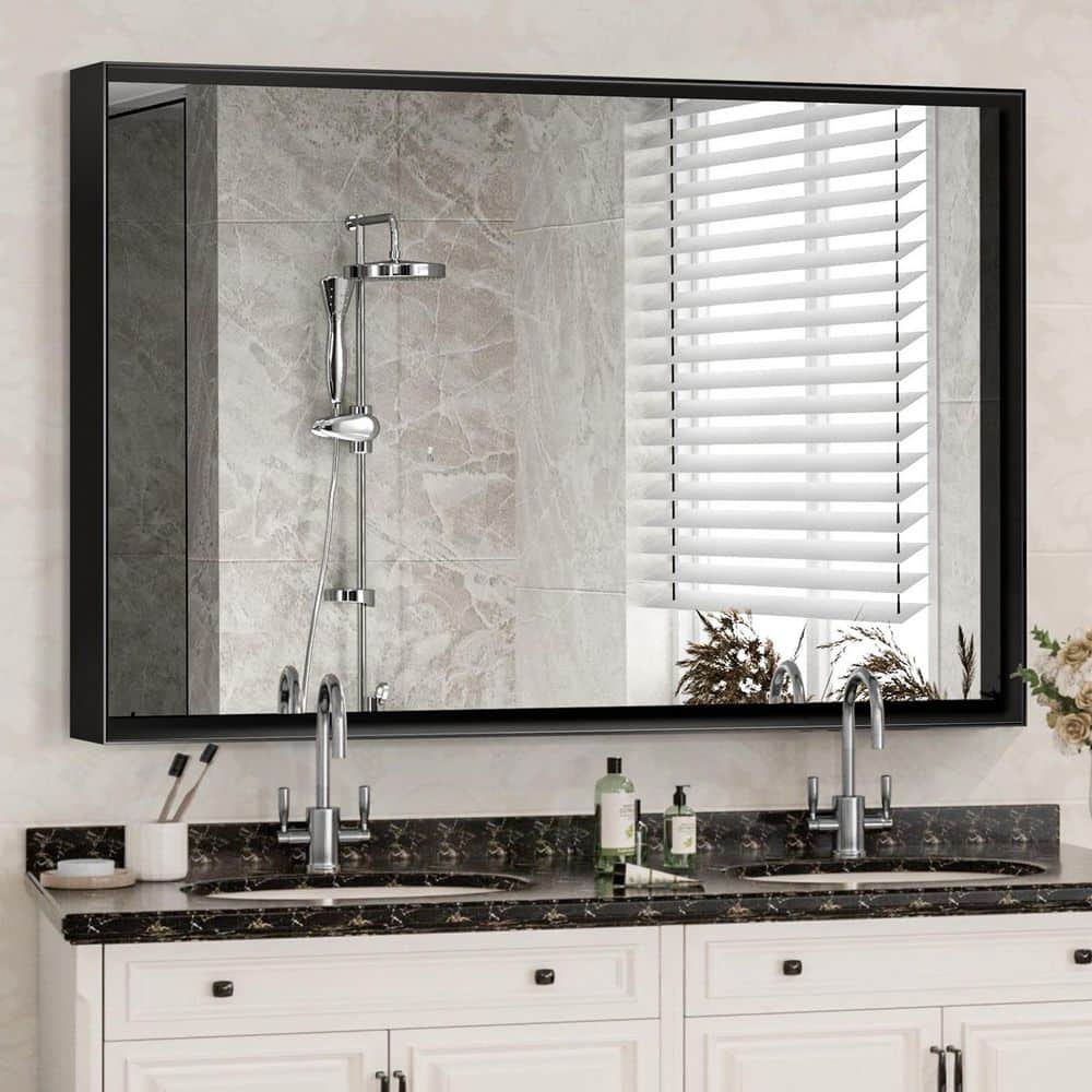 36 in. W x 24 H Rectangular Square Corner Wall Mount Bathroom Vanity Mir