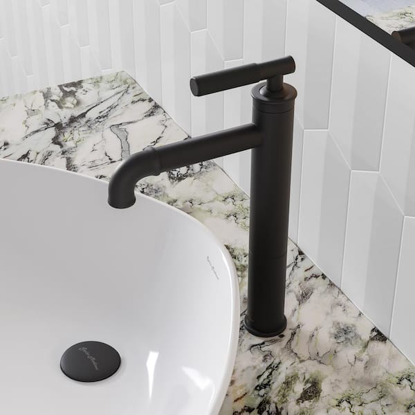 Swiss Madison Avallon Single-Handle Single-Hole Bathroom Faucet in Matte Black