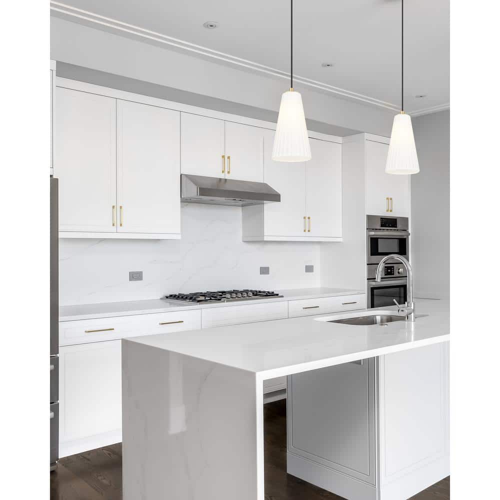 11-Inch Modern Gold Glass Pendant Light