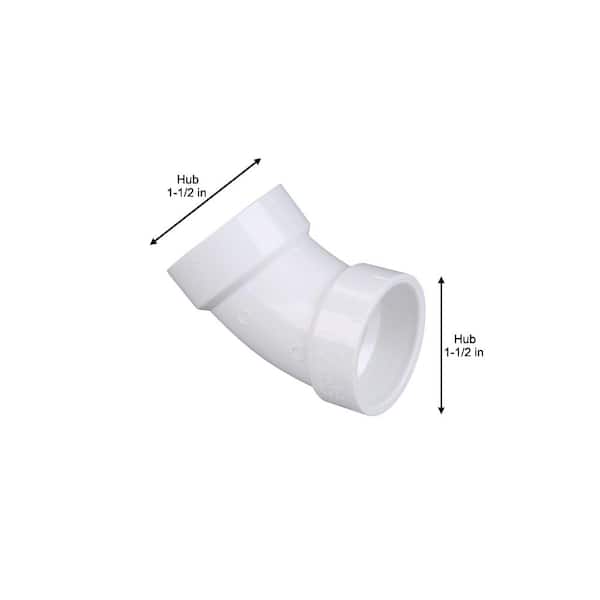 NIBCO 4810RR 2" X 1½" X 1½" PVC DWV 45° Wye – Hub Connections, For Residential & Commercial Drain Systems