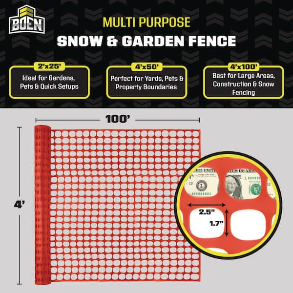 YARDGARD 4'x50' Safety/Barrier Fence