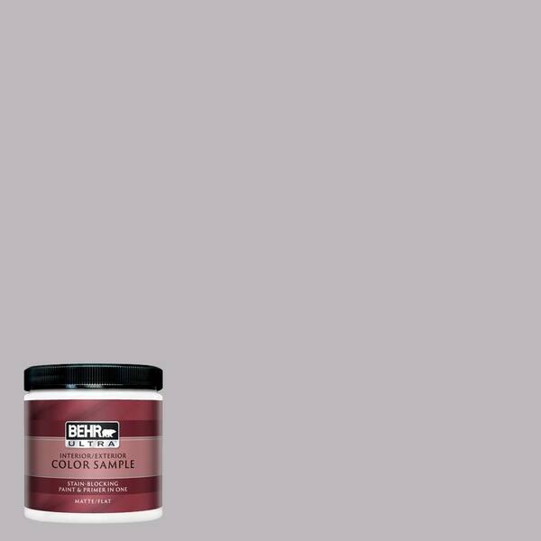 BEHR ULTRA 8 oz. #UL250-15 French Lilac Matte Interior/Exterior Paint and Primer in One Sample