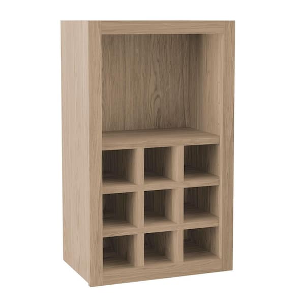 Sinclair 18in.W x12 in.D x30in.H Assembled Specialty Wall Flex Microwave or Shelving Kitchen Cabinet in Shaker Light Oak
