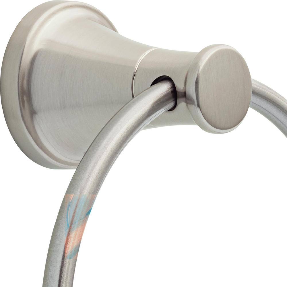 Brushed Nickel Circular Bathroom Towel Ring