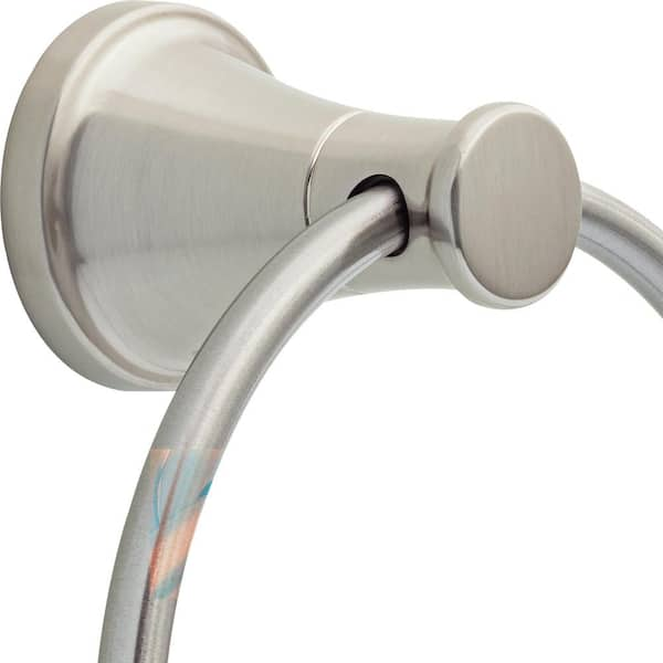 Delta Everly Wall Mount Square Open Towel Ring Bath Hardware Accessory in  Brushed Nickel EVE46-BN - The Home Depot