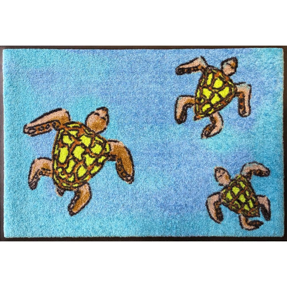 Studio 67 Whimsy Sea Turtles 20 In X 30 In Nylon Doormat W6787 The Home Depot