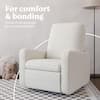 Graco Teddi Ivory Boucle Power Recliner Swivel Glider w/ USB: 0