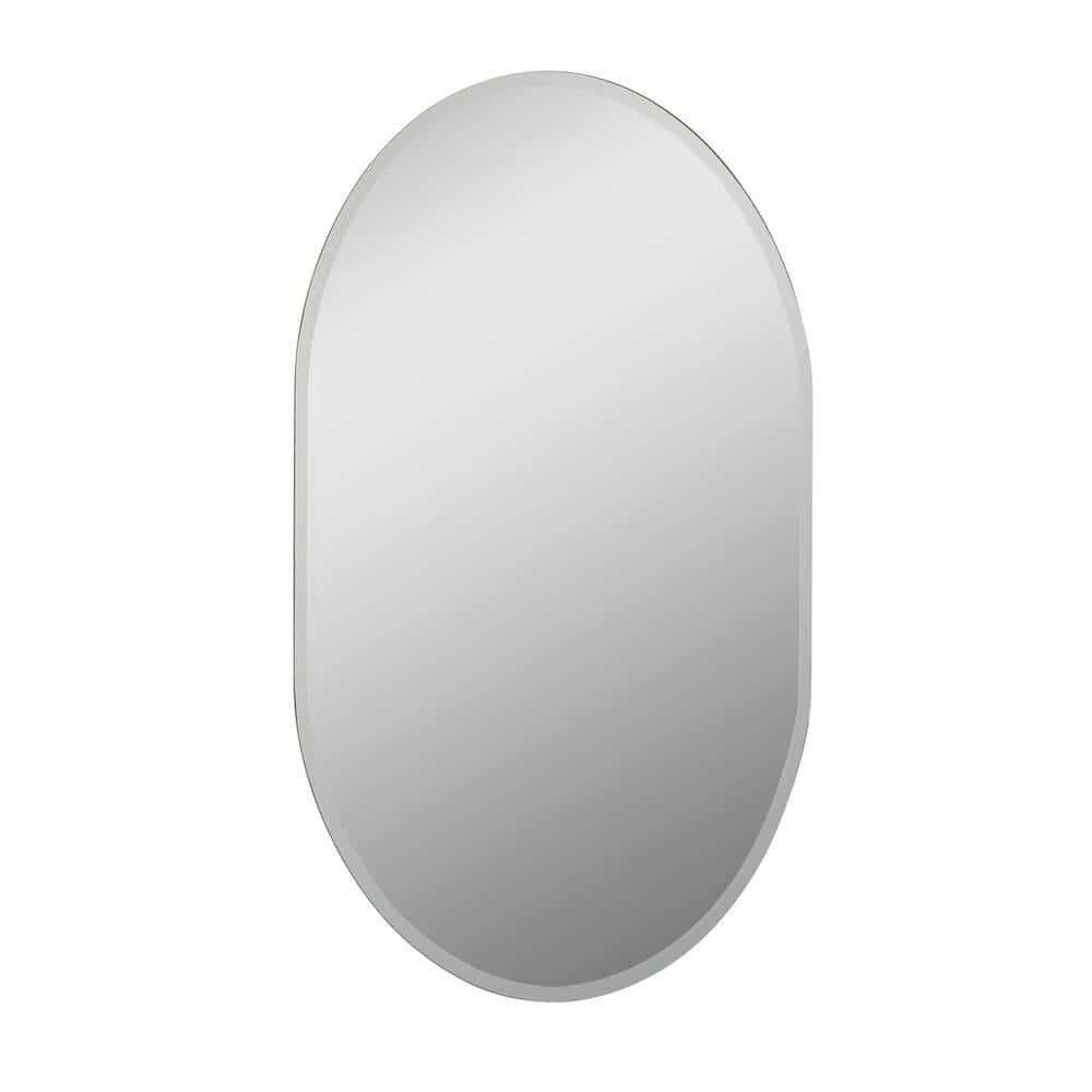 Khloe Frameless Rectangular Vanity Mirror with Beveled Edges