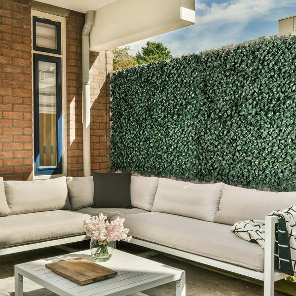 CREATIVE SURFACES Gardenia 40 in. x 40 in. Artificial Hedge Panels
