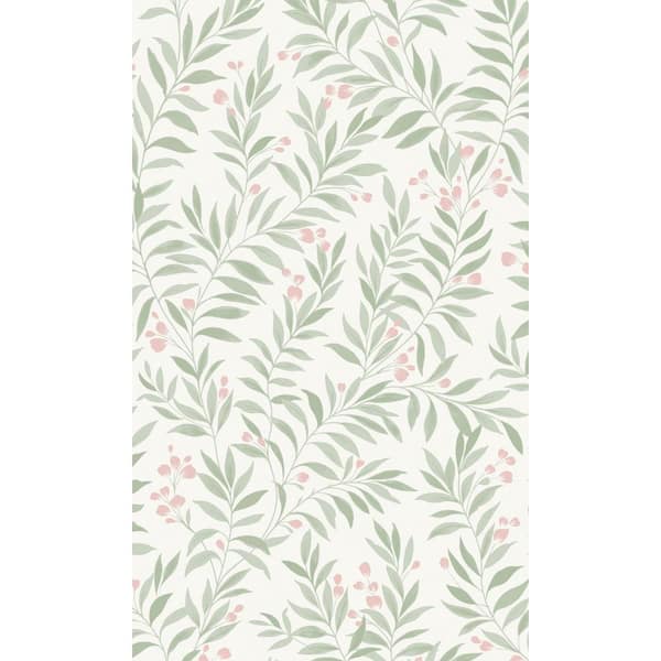 Walls Republic Green Minimalist Tropical Prints 57 sq. ft. Non-Woven Textured Non-pasted Double Roll Wallpaper