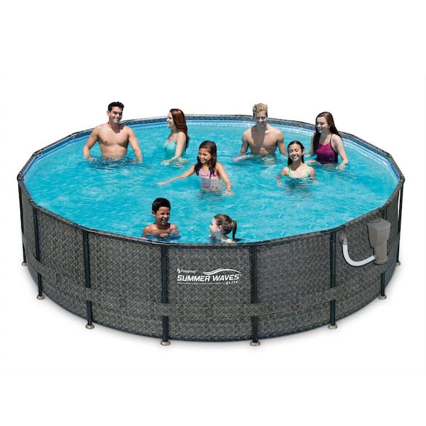 48 In Oval 192 In D Above Ground Swimming Pool Set With Pump P4a01648b The Home Depot