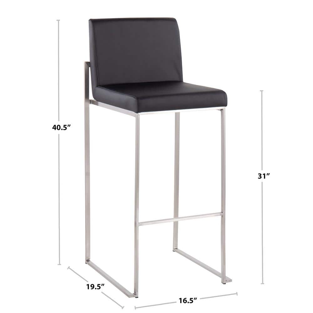 Adjustable Gold Steel and White Faux Leather Bar Stool