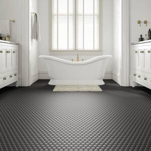 Restore Matte Black 12 in. x 10 Glazed Ceramic Hexagon Mosaic Tile (9.72 sq. ft./Case)