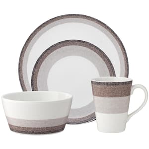 Colorscapes Layers Canyon Porcelain 4-Piece Coupe Place Setting (Service for 1)