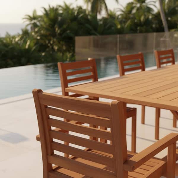 Amazonia Turner 11-Piece Eucalyptus Extendable Rectangular Patio