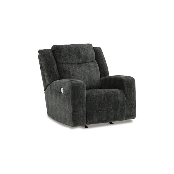 Benjara Black Polyester Power Standard Recliner with Cushioned Seat BM309323 The Home Depot