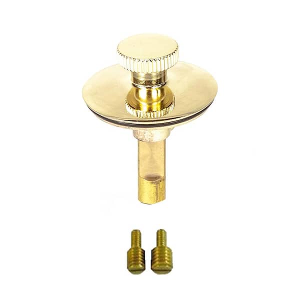 PF WaterWorks Lift n Turn Bathtub Stopper in Polished Brass