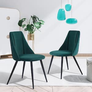 Smeg Green Froested Fabric Upholstered Dining Chairs (Set of 2)