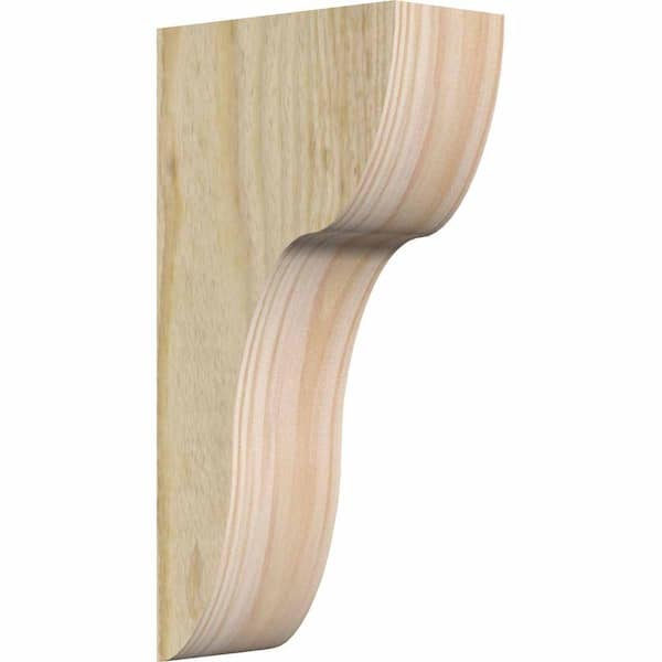 Ekena Millwork 4 in. x 8 in. x 16 in. Douglas Fir Carmel Rough Sawn Corbel