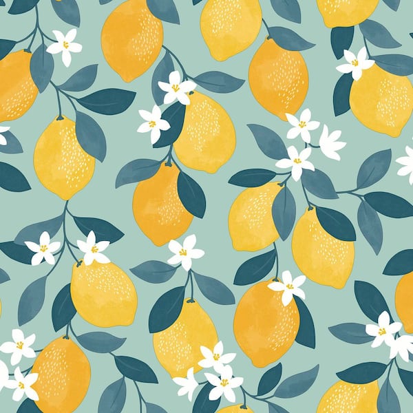 Inigo Seafoam Sicily Fruits Wallpaper