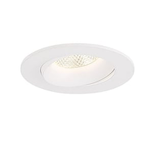 Midway 3.5 in. Round 2700K-5000K Selectable CCT Remodel Regressed Gimbal Integrated LED Recessed Light Kit in White