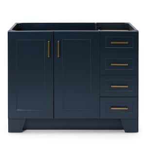 Taylor 42 in. W x 21.5 in. D x 34.5 in. H Freestanding Bath Vanity Cabinet Only in Midnight Blue