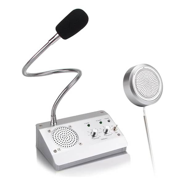 2-Way Intercom System with High Power Speaker and Microphone for Teller Windows in Banks and Offices