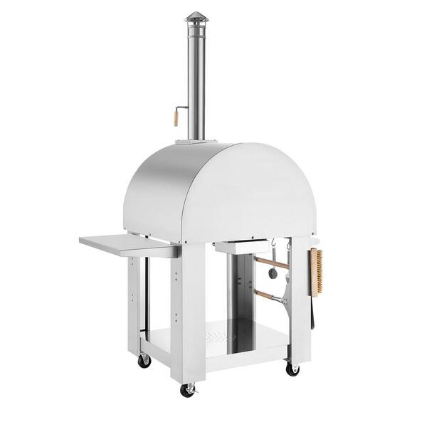 Empava 32.5 Wood Fired Artisan Pizza Oven for Outdoor Kitchen in Stainless Steel 