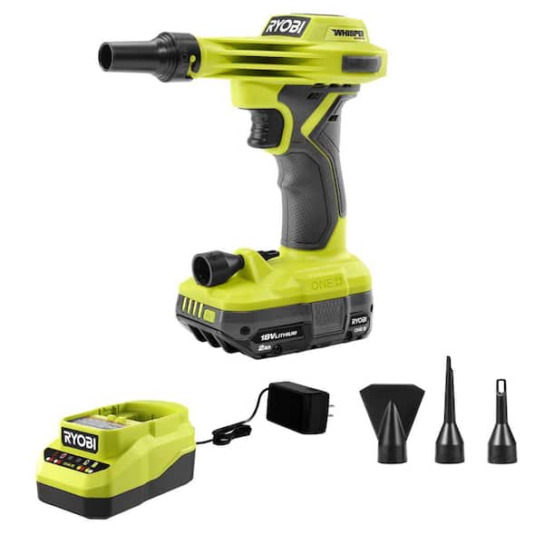 RYOBI ONE+ 18V High Volume Inflator Kit with 2.0Ah Battery and Charger