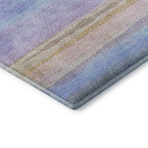 Mayfield Premium Machine Washable Abstract AMF2093 Lavender 2 ft. x 3 ft. Accent Rug