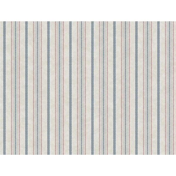 York Wallcoverings Shirting Stripe Red/Blue/Glint Spray and Stick Roll (Covers 60.75 sq. ft.)