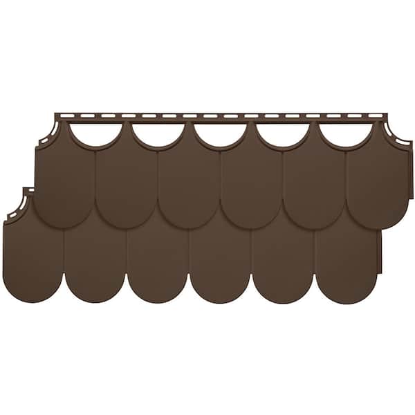 Novik NovikShake HR Half Round (10 in. x 32 in.) Polymer Siding in Coffee Bean (22 Panels Per Box, 32.2 sq. ft.)