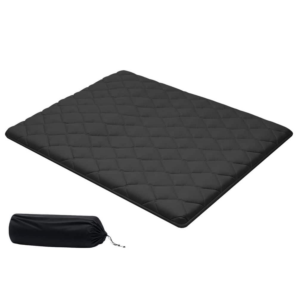 Japanese Tatami Mat, Black Queen Size Mattress, Futon Mattress w/ Storage Bag & Fastener, 9-Layer Mat, 80 x 60 x 3.5 in. price history on PriceWatchPro