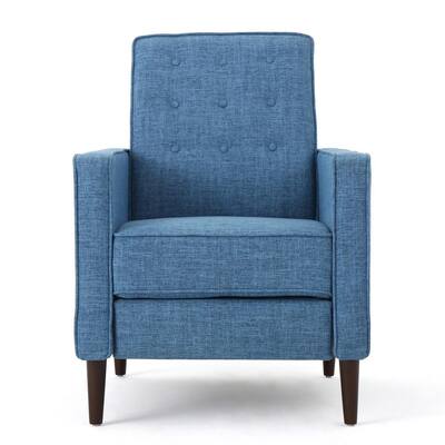 Mervynn Modern Muted Blue Polyester Club Chair Recliners (Set of 2)