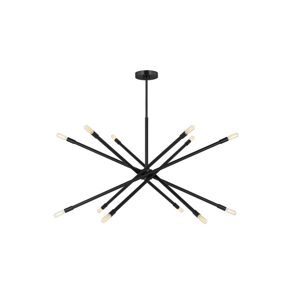 Mercer41 12 - Light Dimmable Sputnik Modern Linear Chandelier