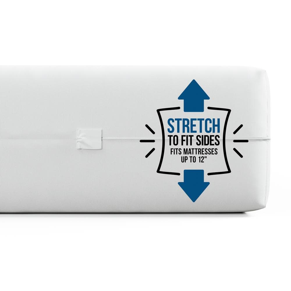 Full Size White Waterproof Zippered Mattress Protector