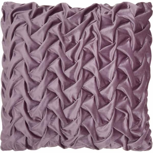 HomeRoots Jordan Lavender Geometric Polyester 22 in. x 22 in. Throw Pillow