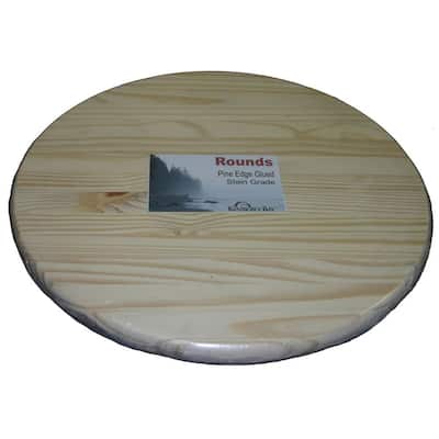 1 in. x 30 in. x 2.5 ft. Pine Edge Glued Panel Round Board